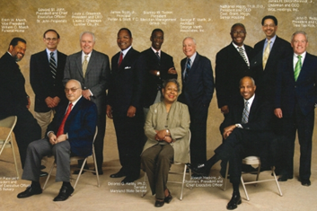 A group shot of executives in 1992